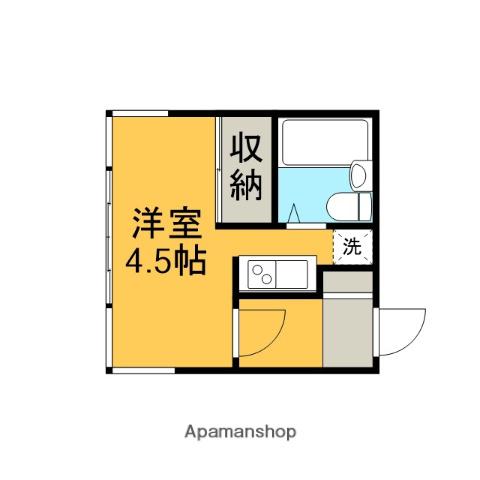 第一ユーハンビル(ワンルーム/3階)の間取り写真