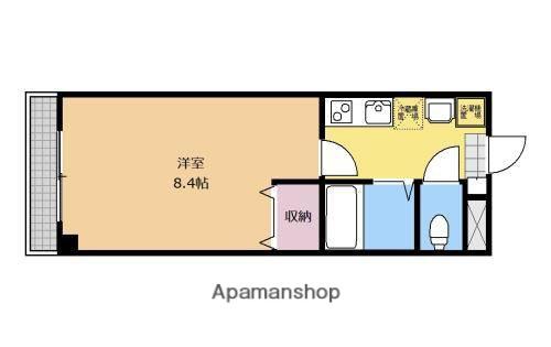 SANTAMONICAHASHIMOTO(1K/5階)の間取り写真