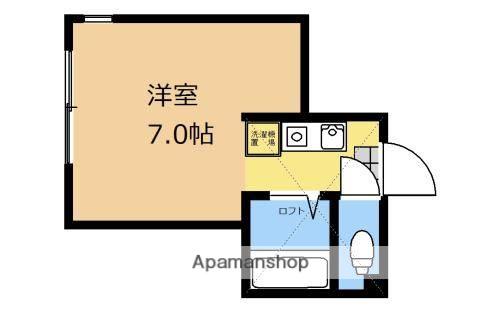 ボナール橋本(1K/1階)の間取り写真