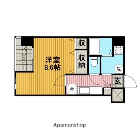 VILLA FORTE 橋本(1K/4階)の間取り写真