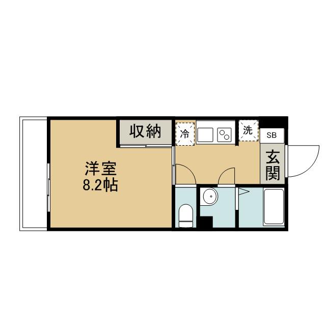 リブリ・IK(1K/1階)の間取り写真