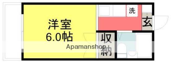 B.DESIGN(ワンルーム/3階)の間取り写真