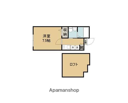 フォルトゥナ(1K/1階)の間取り写真