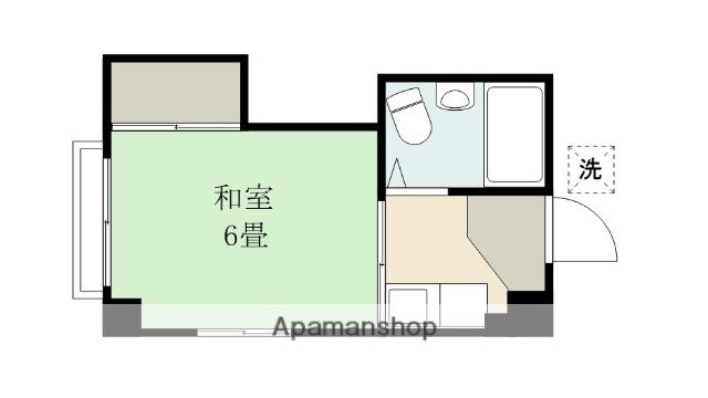 ハウステリア大野(1K/2階)の間取り写真