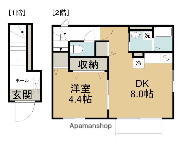 LAPI橋本(1LDK/2階)の間取り写真