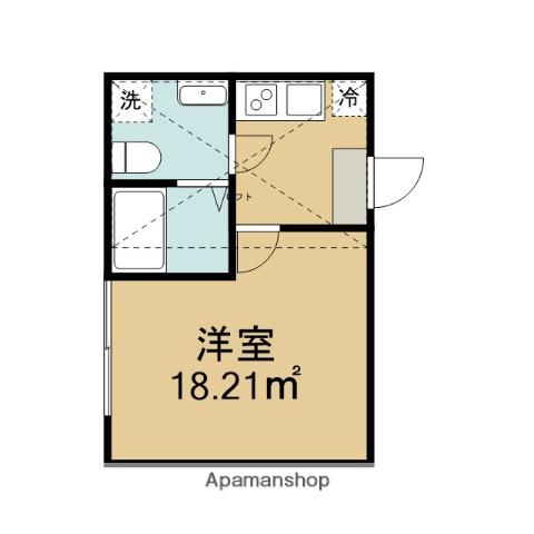 アザーレ・パッシオ橋本(1K/2階)の間取り写真
