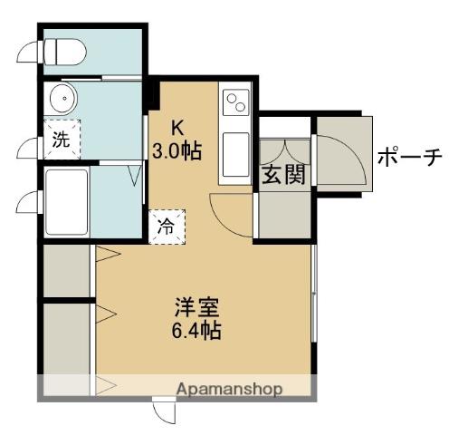 ローズビブレ小山(ワンルーム/1階)の間取り写真