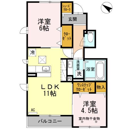 サヌール レギャン ヌサドゥア サヌール(2LDK/1階)の間取り写真