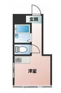 サニーヒル(1K/2階)の間取り写真