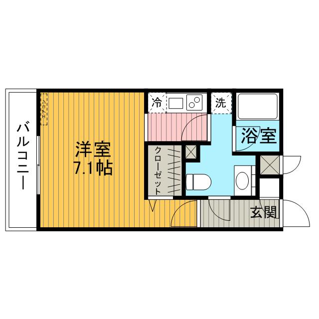 リブリ・グランシエル(1K/2階)の間取り写真