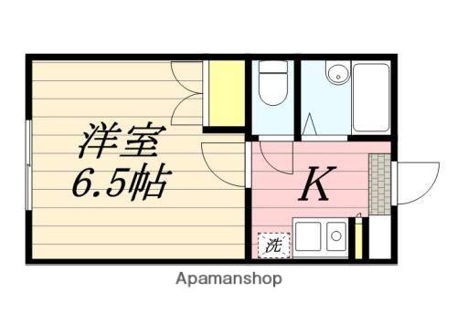 BE GLAD(1K/1階)の間取り写真