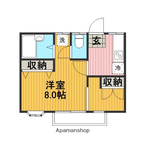 ラフォール清水Ⅱ(1K/2階)の間取り写真