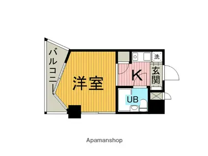 モナークマンション上溝弐番館(ワンルーム/3階)の間取り写真
