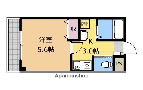 フォレストマンション(1K/3階)の間取り写真