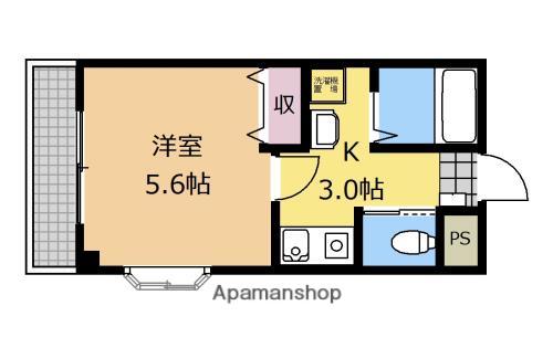 フォレストマンション(1K/2階)の間取り写真