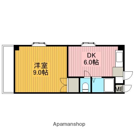 エメラルド菊水(1DK/2階)の間取り写真