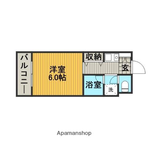 パークヒルズ(1K/1階)の間取り写真