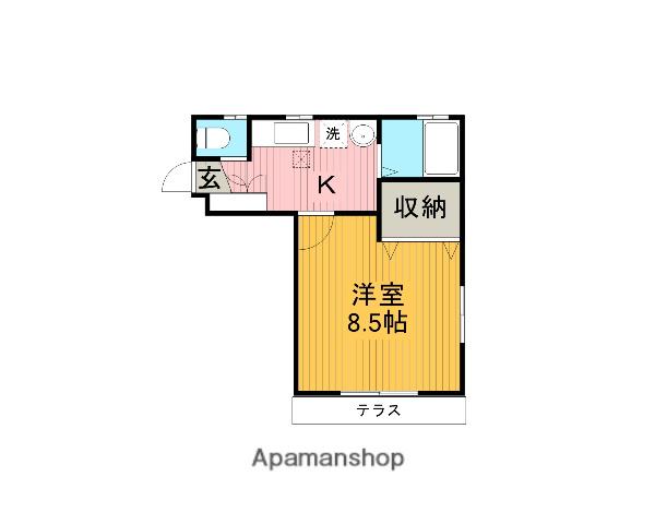 SUPER PLAZA(1K/2階)の間取り写真