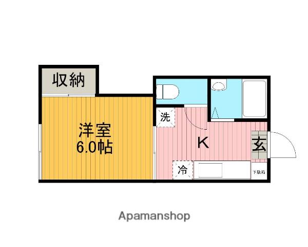 コーポ佐野(1K/2階)の間取り写真