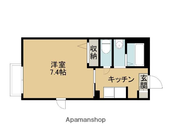 ポリジ相模台(1K/1階)の間取り写真