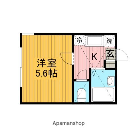 フローラ共和(1K/2階)の間取り写真