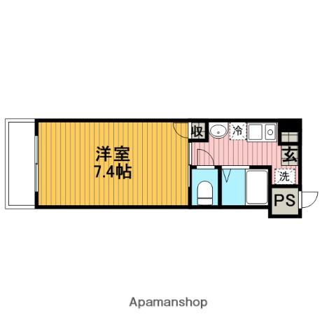 プライムハウス(1K/1階)の間取り写真