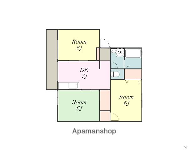 エクセルさがみ台(3DK/2階)の間取り写真