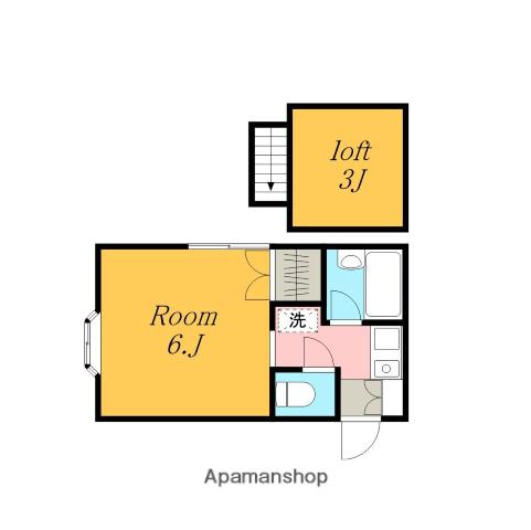 ハイツセイワ(1K/2階)の間取り写真