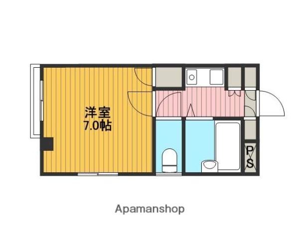 恭和コーポ南台(1K/2階)の間取り写真