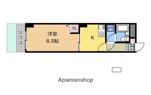ライオンズマンション相武台第3(1K/1階)の間取り写真