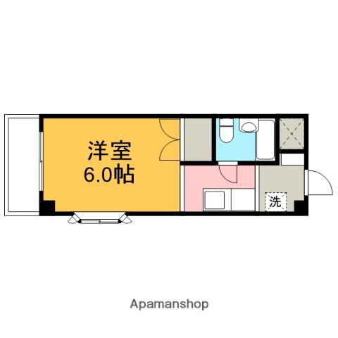 インテレクチュアルビル(ワンルーム/3階)の間取り写真