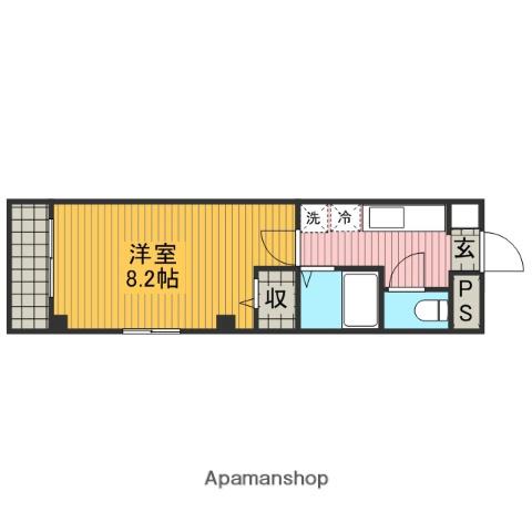 ロベリア(1K/2階)の間取り写真