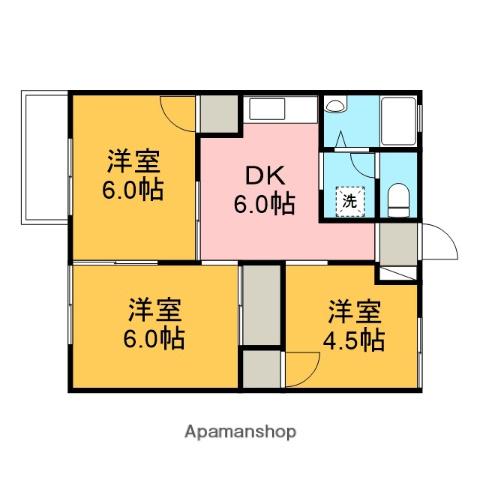 グリーンハイツ南橋本(3DK/2階)の間取り写真