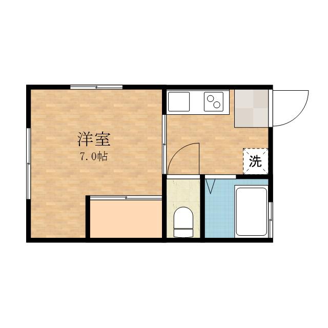 ハイツリブ(1K/2階)の間取り写真