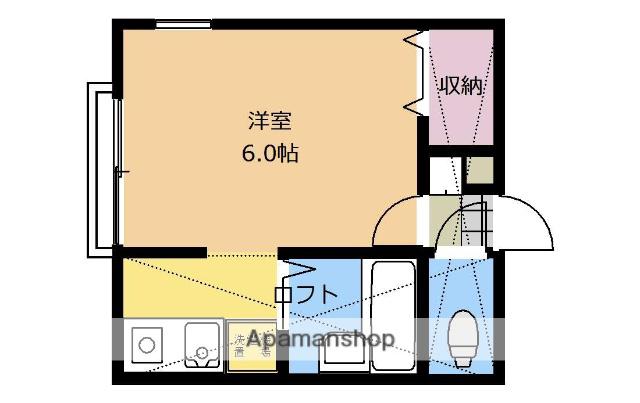 カサレアA(1K/1階)の間取り写真