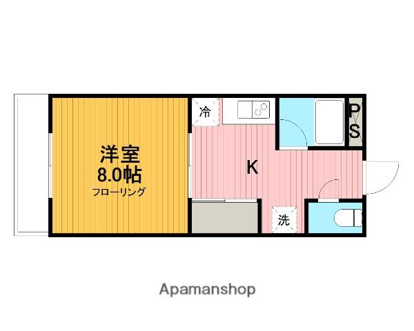 プチフィーユ(1K/1階)の間取り写真