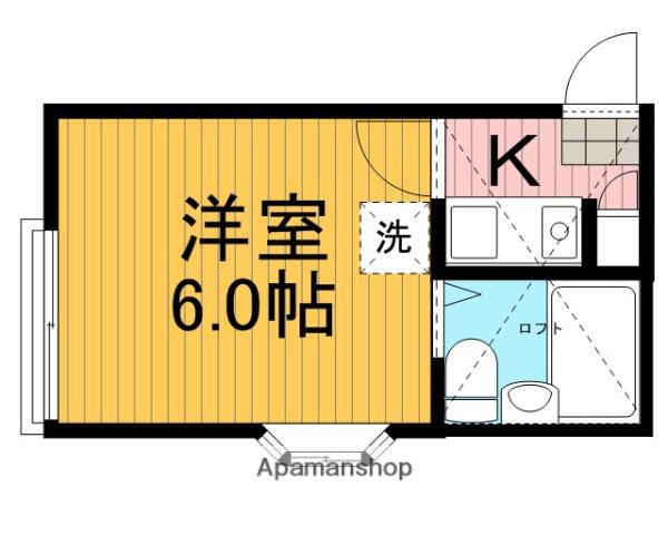 コーポさがみの(1K/2階)の間取り写真
