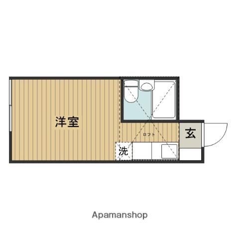 ドルチェ古淵(ワンルーム/2階)の間取り写真