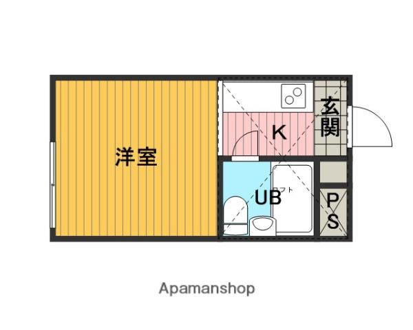 パークアベニュー(ワンルーム/2階)の間取り写真