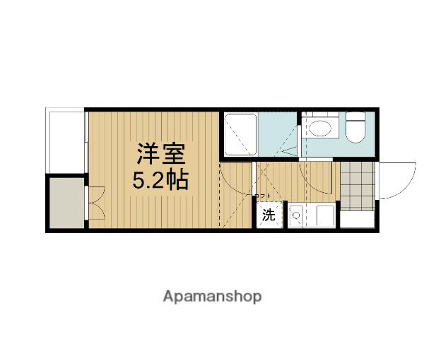 コーポフジ(1K/2階)の間取り写真