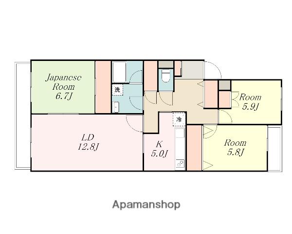 L-COMMUPLUS相模大野(3LDK/1階)の間取り写真