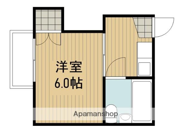 カナリーハイツ(1K/2階)の間取り写真