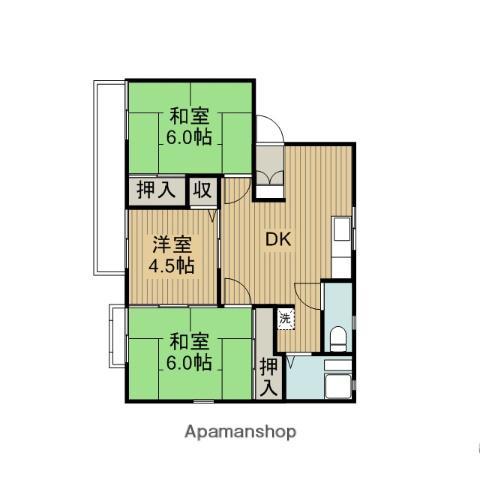 ハイム川口(3DK/2階)の間取り写真