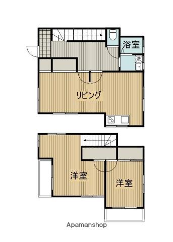 小田急電鉄小田原線 小田急相模原駅 徒歩8分 2階建 築49年(2LDK)の間取り写真