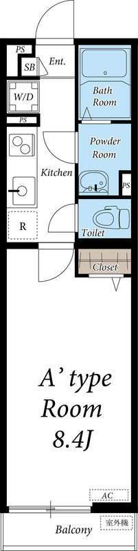 リブリ・フォレスタⅡ(1K/2階)の間取り写真