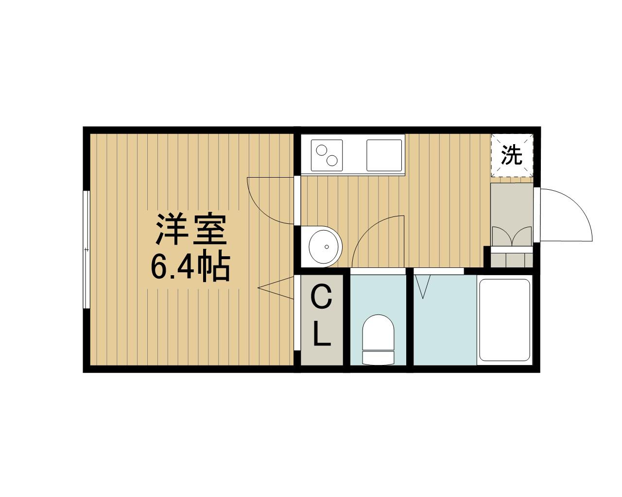 AMBITION座間(1K/1階)の間取り写真