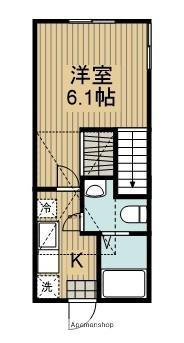 こもれびテラス橋本(1K/2階)の間取り写真