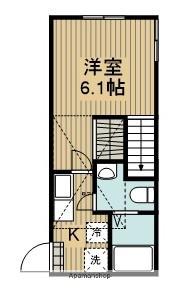 こもれびテラス橋本(1K/2階)の間取り写真