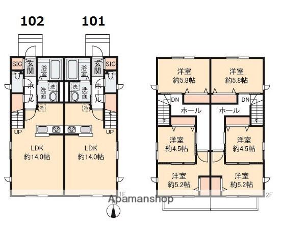 プレジールⅢーＪ(3LDK)の間取り写真