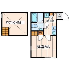 アザーレ・パッシオ座間B(1K/1階)の間取り写真